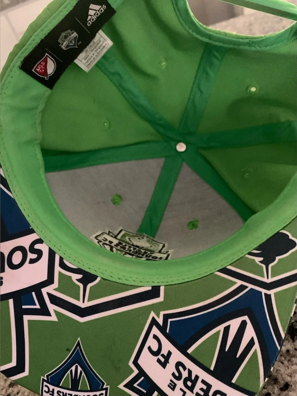 adidas  Officially Licensed Seattle Sounders FC MLS Rave Green Snapback Hat OS